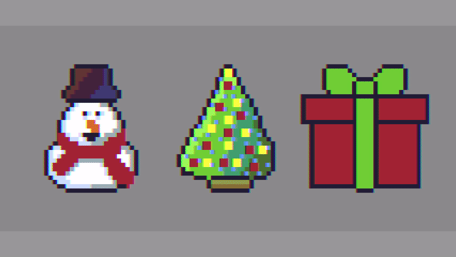 snowman christmas tree present rgb split