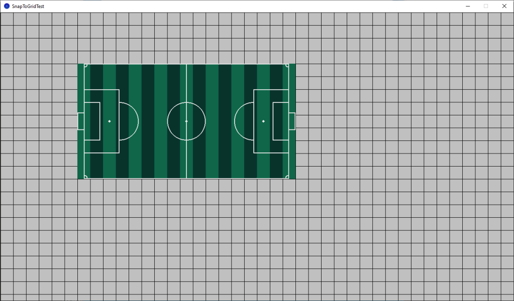 football pitch sprite snapped to grid