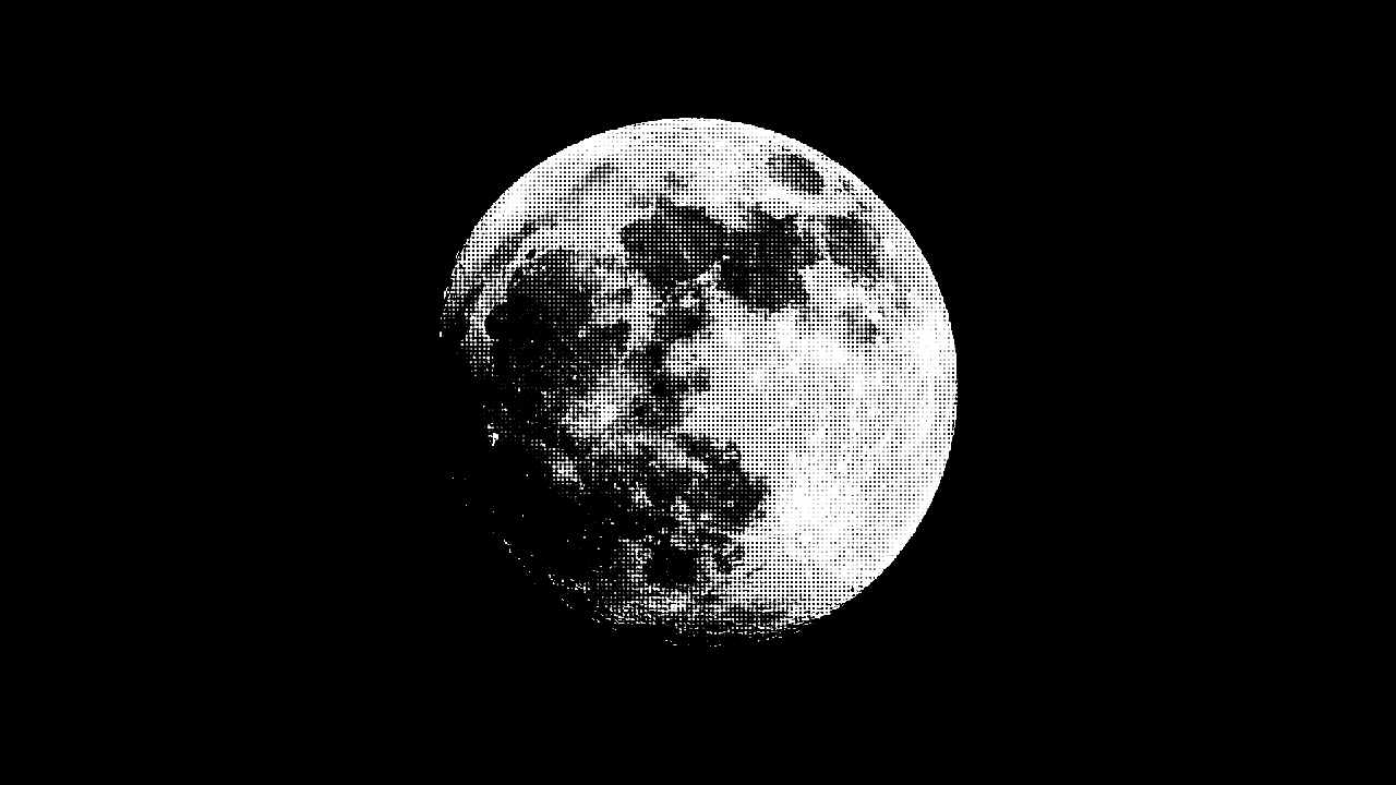 full moon halftone circle distance