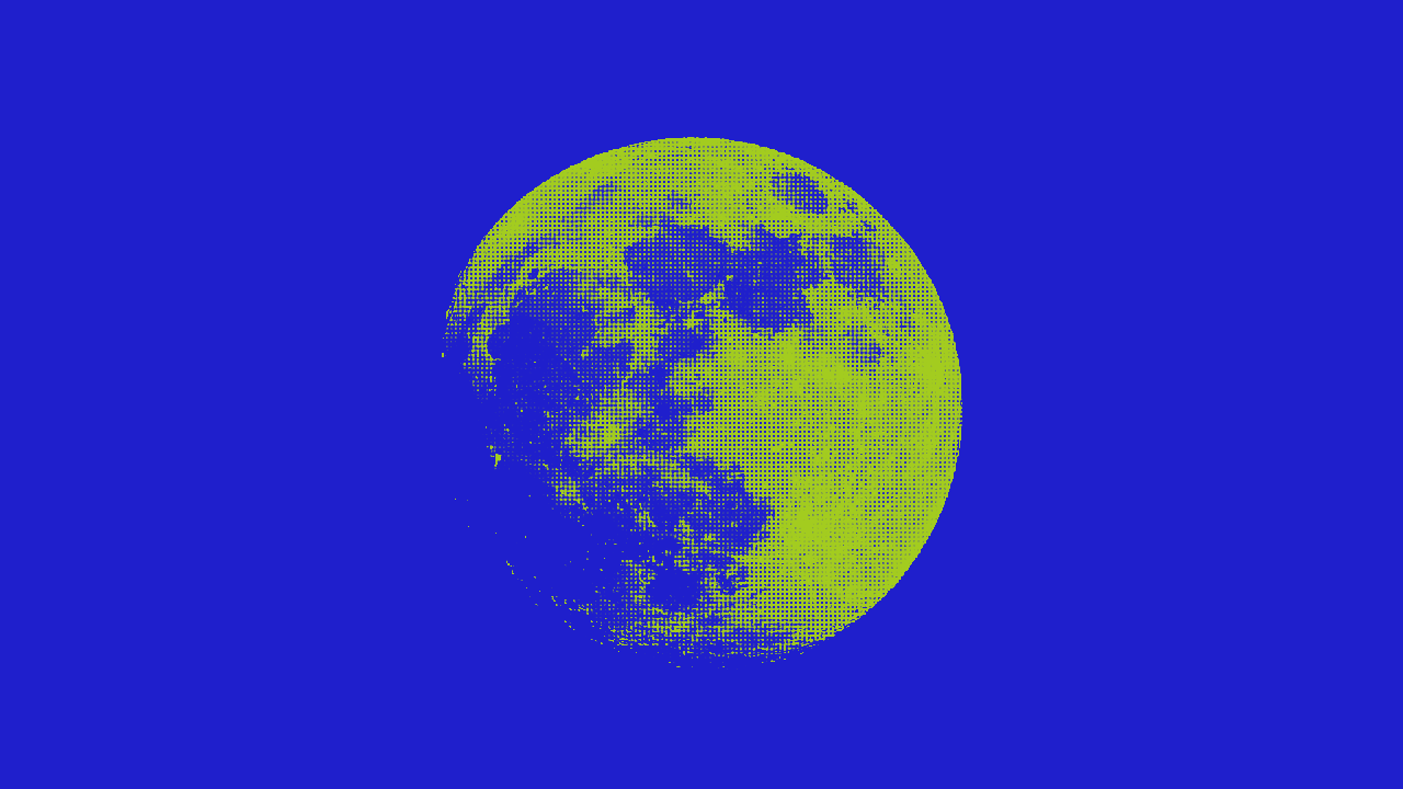 full moon halftone colour mix