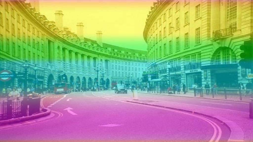 Creating a rainbow gradient in Shadertoy