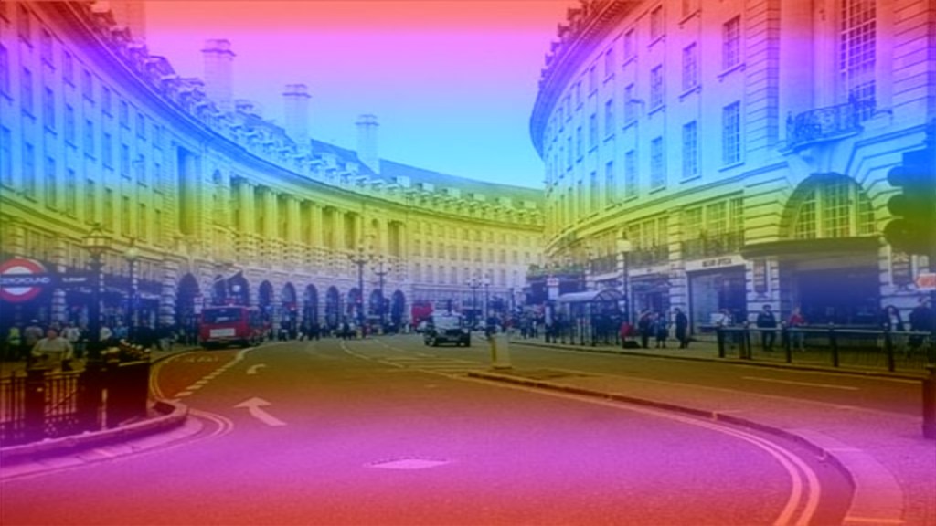 rainbow gradient version 4 mixed with london image