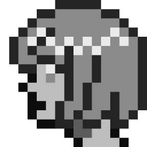 anime girl side view bob greyscale