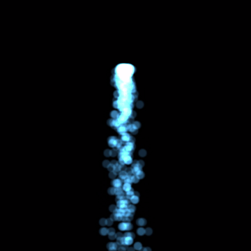 Waterfall particles