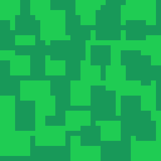 Dark and light green squares of varying sizes