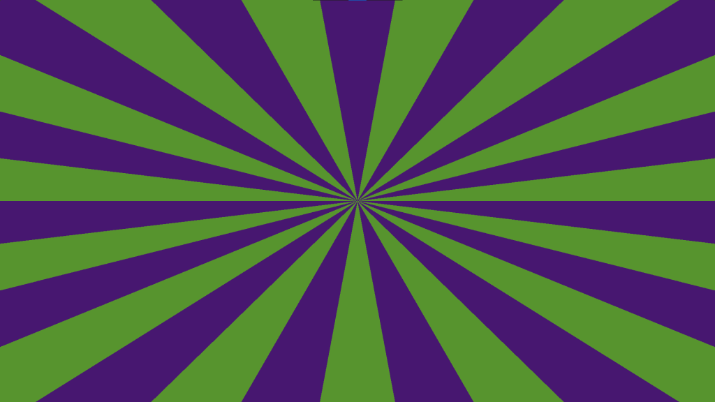 green and purple sunburst effect