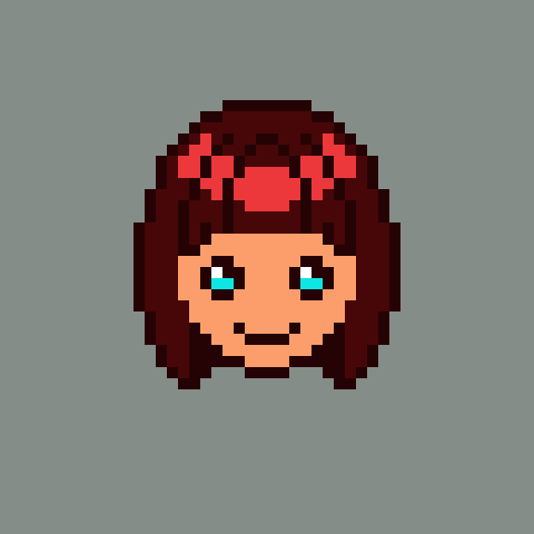 anime girl front straight bob hair rgb split tutorial red overlay blend mode 03