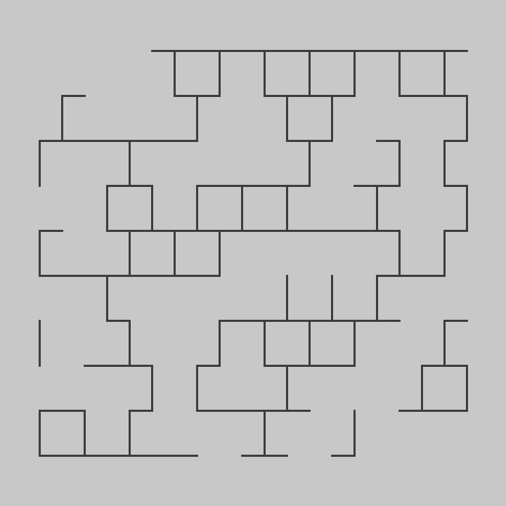 triangle grid with connected rendered lines only