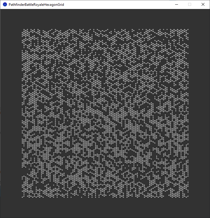 pathfinder race - large hexagon grid node graph