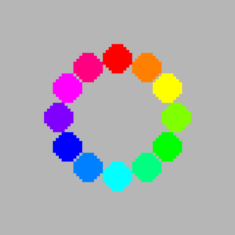 rgb colour wheel - 12 colours