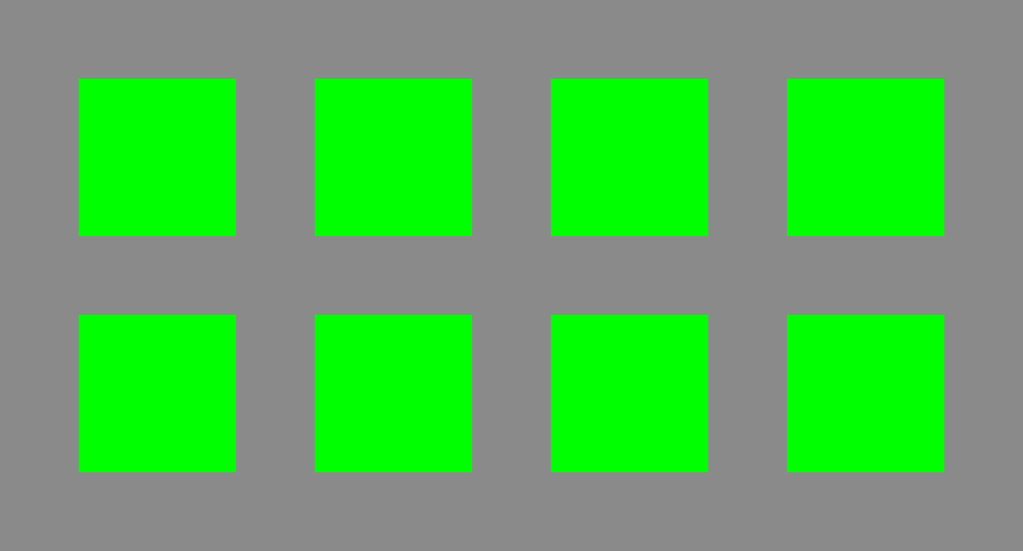 Eight Green Squares