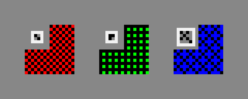 Different dithering brush patterns